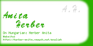 anita herber business card